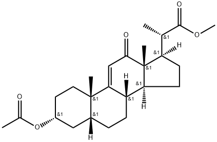 Pregn-9(11)-ene-20-carboxylic acid, 3-(acetyloxy)-12-oxo-, methyl ester, (3α,5β,20S)