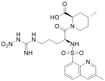 （2R,4R)-1-[ NG -Nitro- N2-(3-methyl-8-quinolinesulfonyl)-L-arginyl]-4-methyl-2-piperidine carboxylic acid